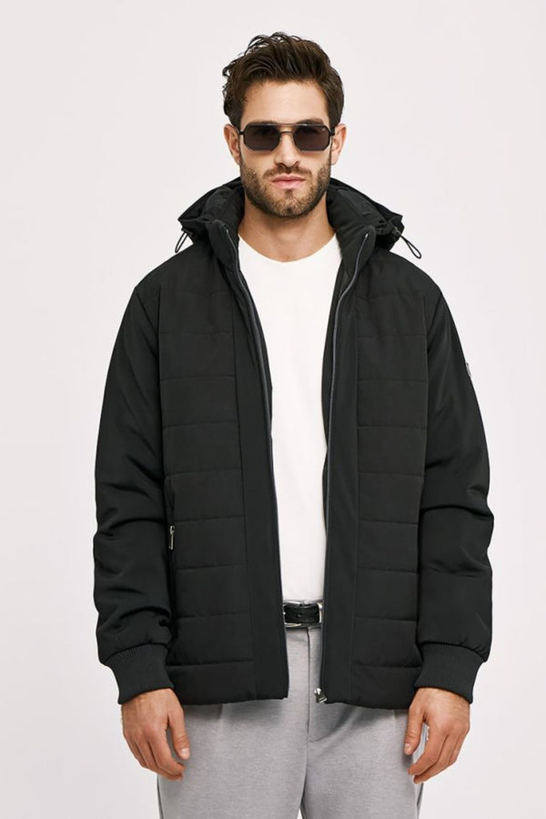 Ανδρικό Μπουφάν Puffer Μαύρο Sogo