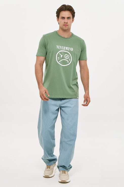 Brokers Ανδρικό T-Shirt με Τύπωμα Πράσινο