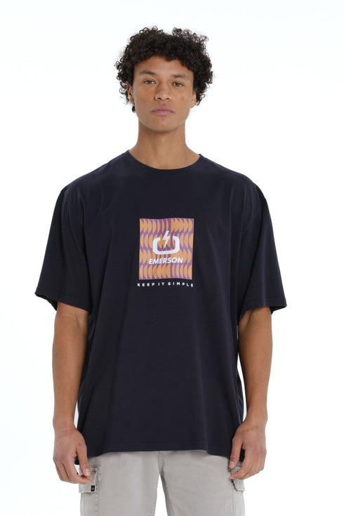 Emerson Logo Ανδρικό Κοντομάνικο T-shirt Μπλε