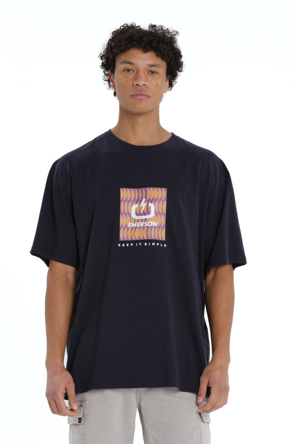 Emerson Logo Ανδρικό Κοντομάνικο T-shirt Μπλε