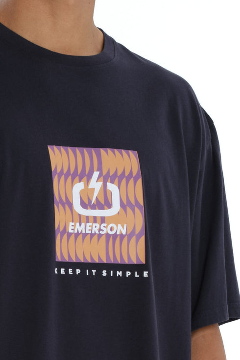 Emerson Logo Ανδρικό Κοντομάνικο T-shirt Μπλε