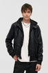 Brokers Ανδρικό Μπουφάν Δερματίνη Μαύρο