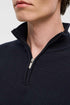 Ανδρική Πλεκτή Μπλούζα Half Zip Μπλε Brokers