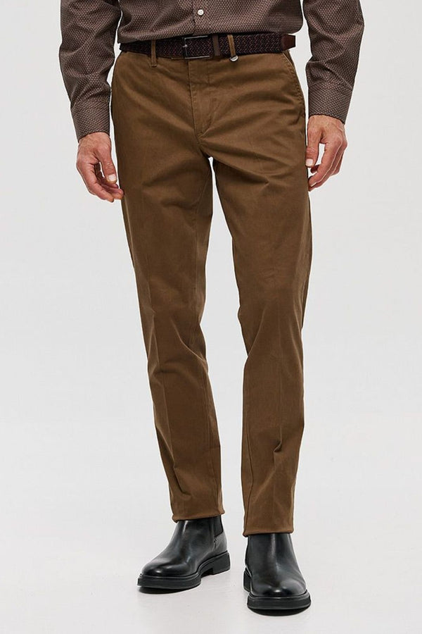 Sogo Ανδρικό Παντελόνι Chino Καφέ