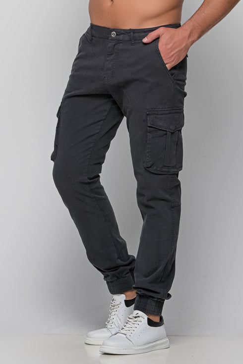 Ανδρικό Παντελόνι Cargo Χρώμα Γκρι