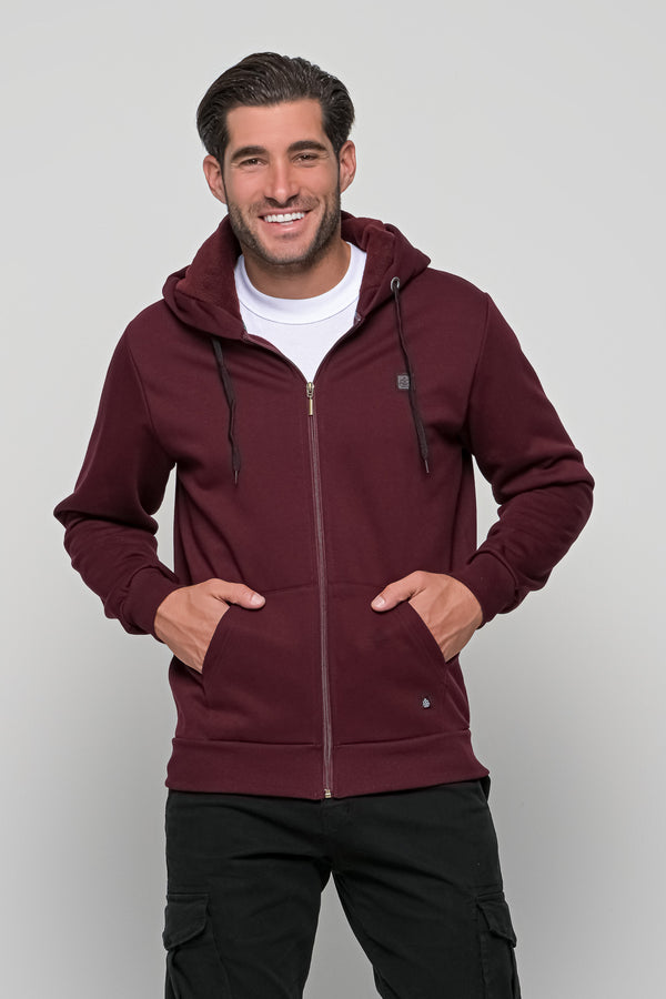 Ανδρική Ζακέτα Φούτερ Μπορντό Everbest