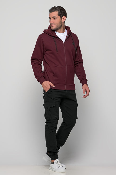 Ανδρική Ζακέτα Φούτερ Μπορντό Everbest