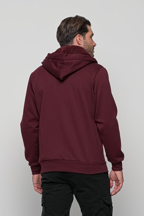 Ανδρική Ζακέτα Φούτερ Μπορντό Everbest