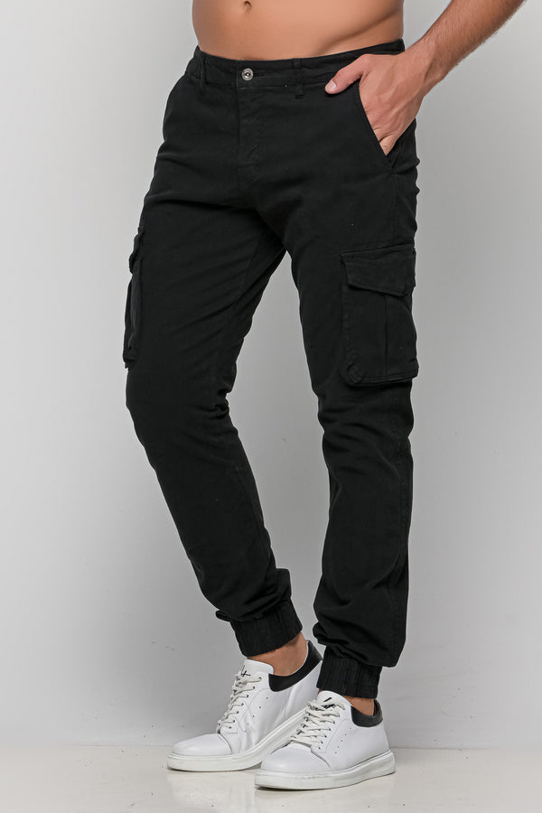 Ανδρικό Παντελόνι Cargo Χρώμα Μαύρο
