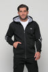Ανδρική Ζακέτα Φούτερ με Κουκούλα Μαύρο NDC