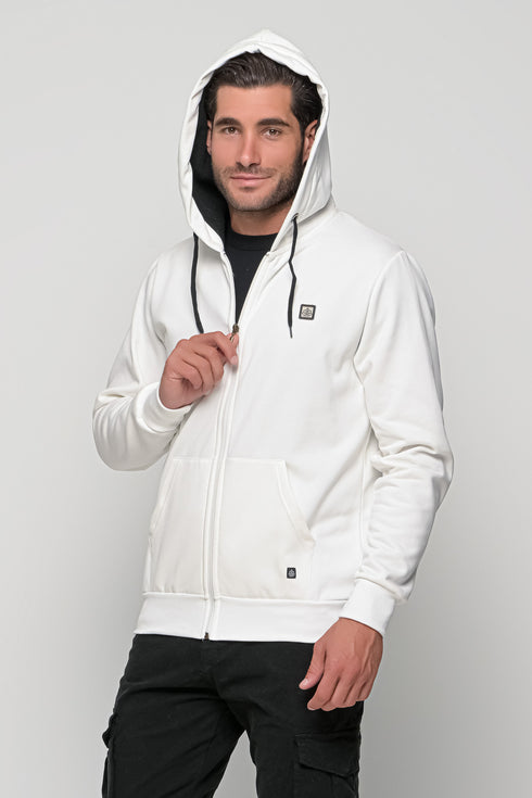 Ανδρική Ζακέτα Φούτερ Χρώμα Λευκό Everbest