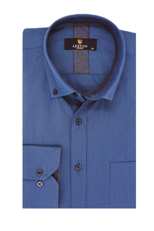 Ανδρικό Μακρυμάνικο Πουκάμισο Μπλε Lexton