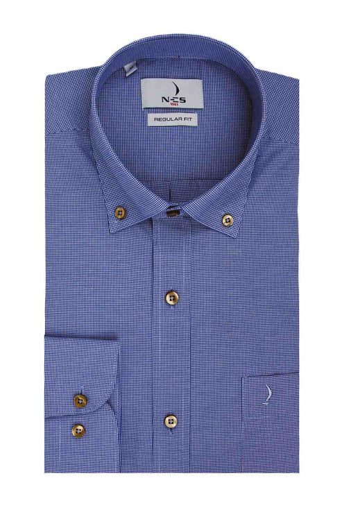 Ανδρικό Μακρυμάνικο Πουκάμισο Σιέλ NCS