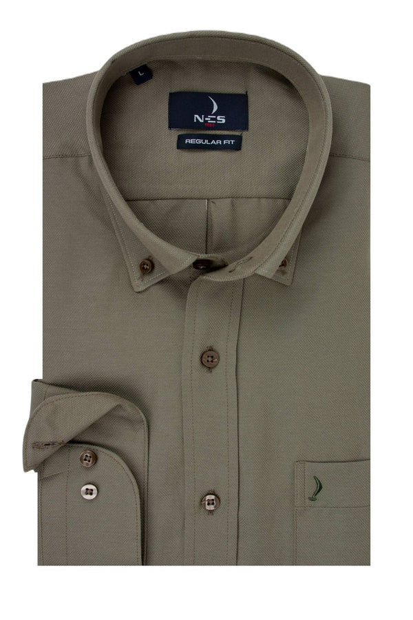 Ανδρικό Πουκάμισο Χρώμα Λαδί NCS