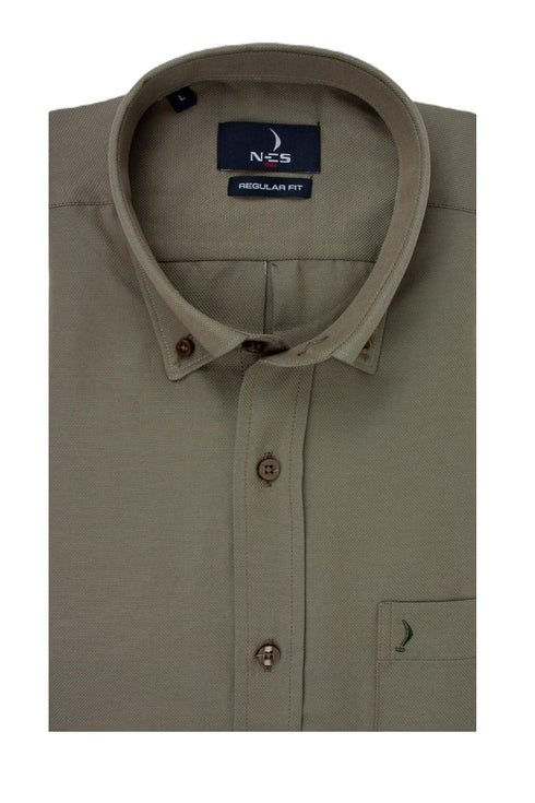 Ανδρικό Πουκάμισο Χρώμα Λαδί NCS