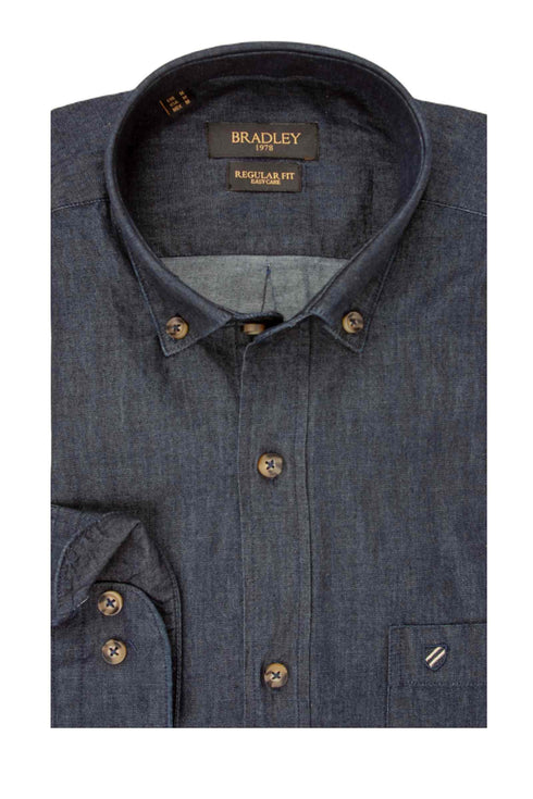 Ανδρικό Τζιν Πουκάμισο Χρώμα Μπλε Bradley
