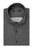 Ανδρικό Πουκάμισο Στενή Γραμμή Γκρι Σκούρο Σχεδιαστό Brand's