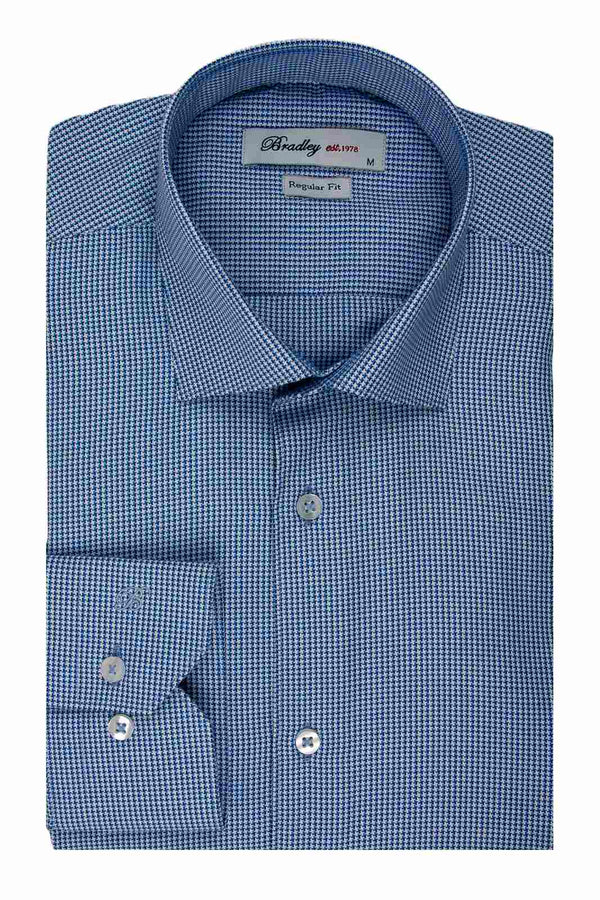 Ανδρικό Πουκάμισο Γαλάζιο Πτι Καρό Bradley