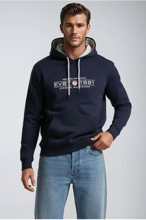 Ανδρικό Φούτερ Άνετη Γραμμή Μπλε Everbest