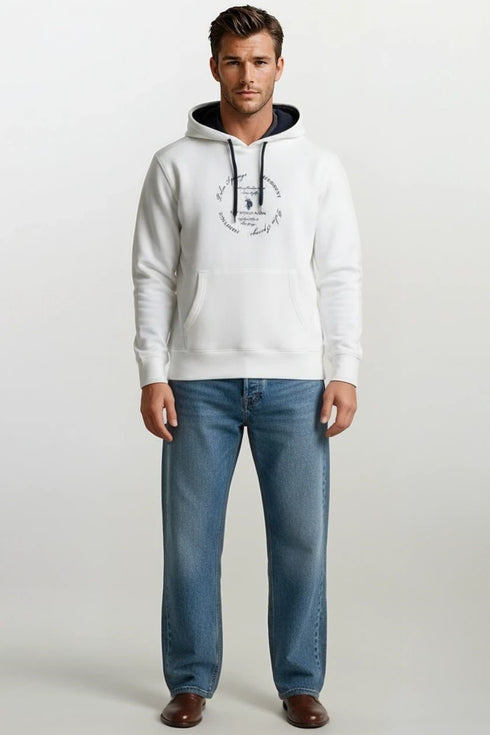 Ανδρικό Φούτερ Άνετη Γραμμή Λευκό Everbest