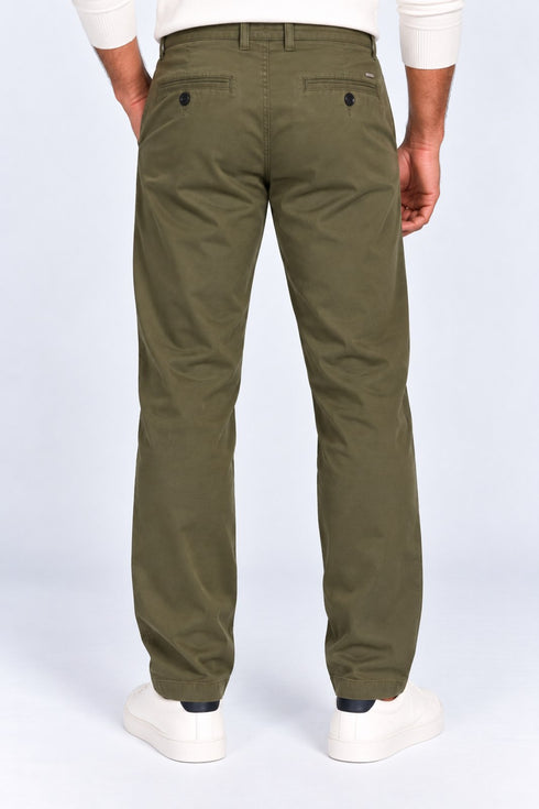 Ανδρικό Παντελόνι Chino σε Regular Fit Χακί Marcus
