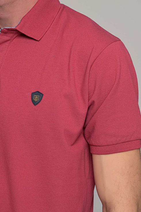 Ανδρικό Μπλουζάκι Πόλο Άνετη Γραμμή Ροζ Everbest