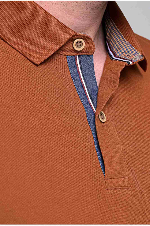 Ανδρικό Πόλο Άνετη Γραμμή Χρώμα Κεραμιδί Everbest