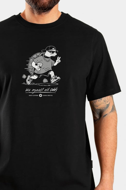 3Guys Ανδρικό T-Shirt Μαύρο All Odds