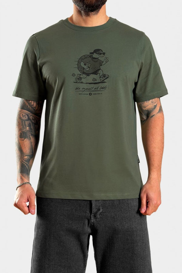 3Guys Ανδρικό T-Shirt Χακί All Odds