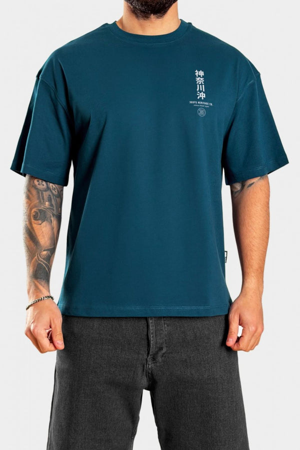 3Guys Ανδρικό T-Shirt Πετρόλ Bastian