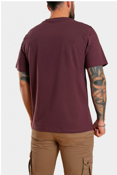 3Guys Ανδρικό T-Shirt Μπορντό Magnus