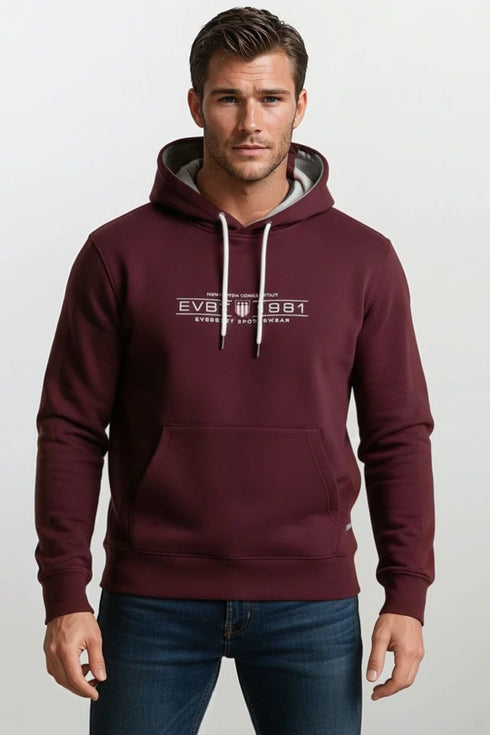 Ανδρικό Φούτερ Άνετη Γραμμή Μπορντό Everbest
