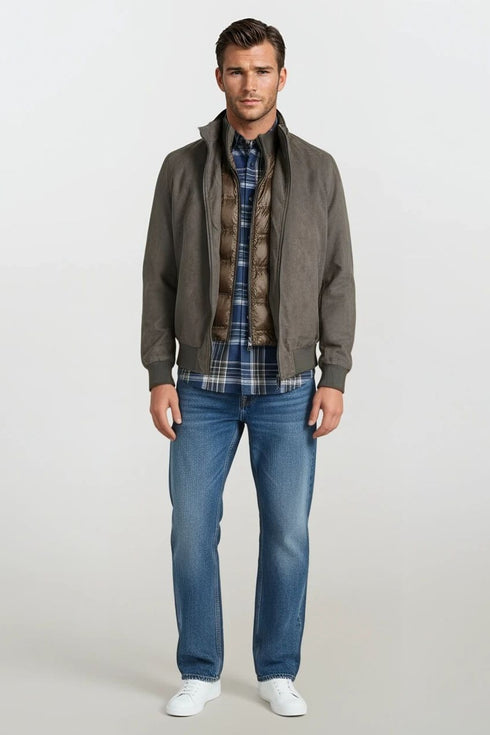 Ανδρικό Μπουφάν με Μόστρα Καφέ Lexton