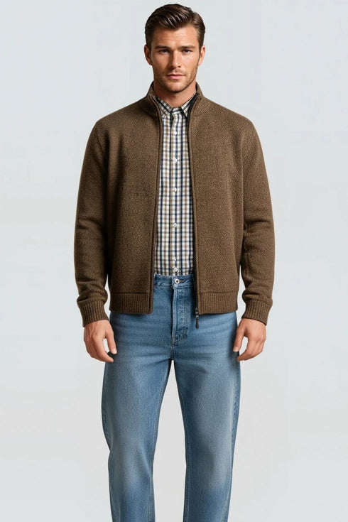 Ανδρική Ζακέτα Σενίλ Κάμελ Lexton