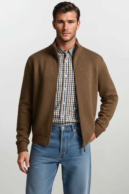 Ανδρική Ζακέτα Σενίλ Κάμελ Lexton