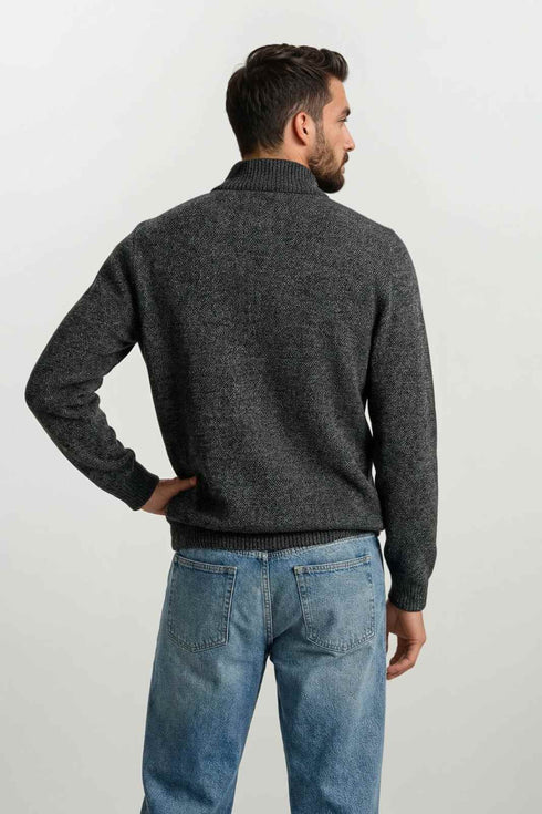 Ανδρική Ζακέτα Σενίλ Γκρι Lexton