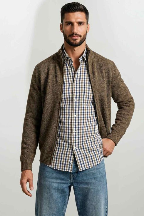 Ανδρική Ζακέτα Σενίλ Κάμελ Lexton