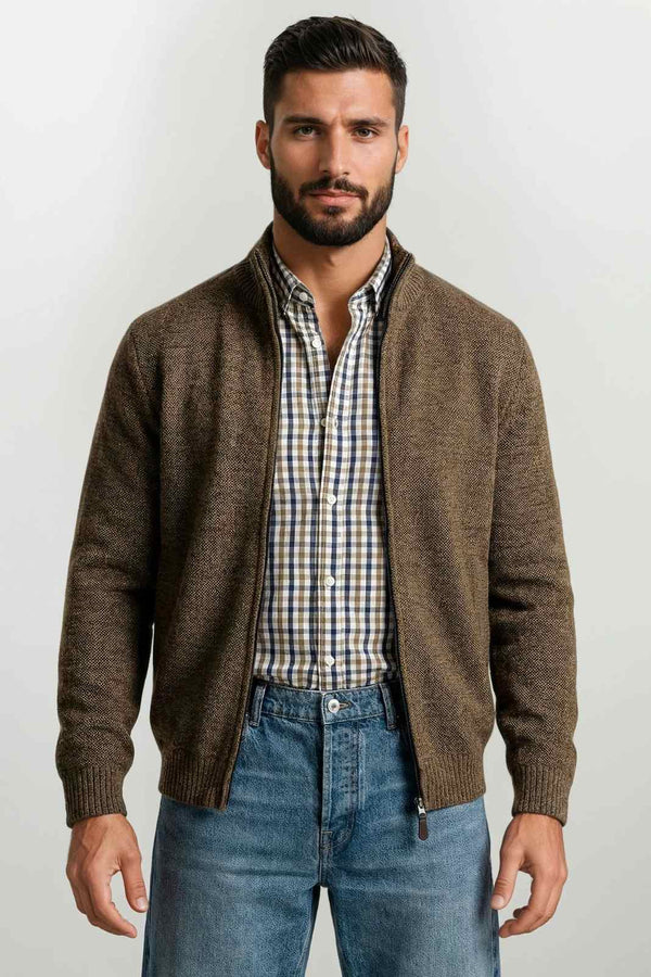 Ανδρική Ζακέτα Σενίλ Κάμελ Lexton