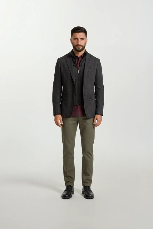 Ανδρικό Σακάκι σε Slim Γραμμή Μαύρο NYT