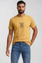 Ανδρικό T-Shirt Άνετη Γραμμή Κίτρινο με Τύπωμα