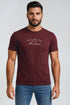 Ανδρικό T-Shirt Άνετη Γραμμή Μπορντό με Τύπωμα