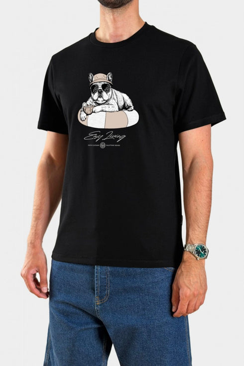 3Guys Ανδρικό T-Shirt Μαύρο Easy Living