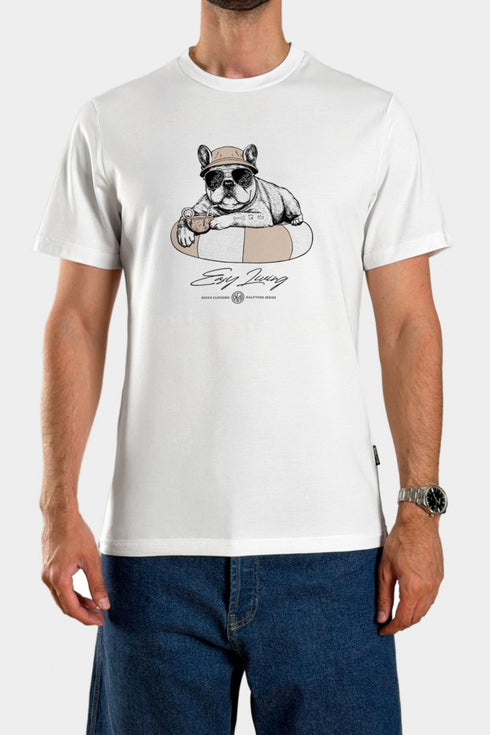 3Guys Ανδρικό T-Shirt Λευκό Easy Living