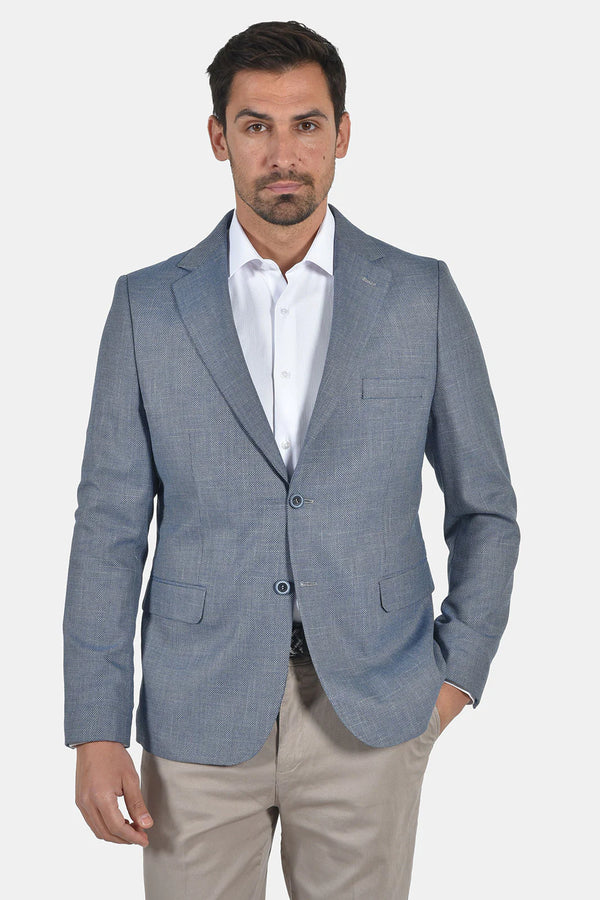 Ανδρικό Σακάκι σε Slim Γραμμή Χρώμα Μπλε Ανοιχτό
