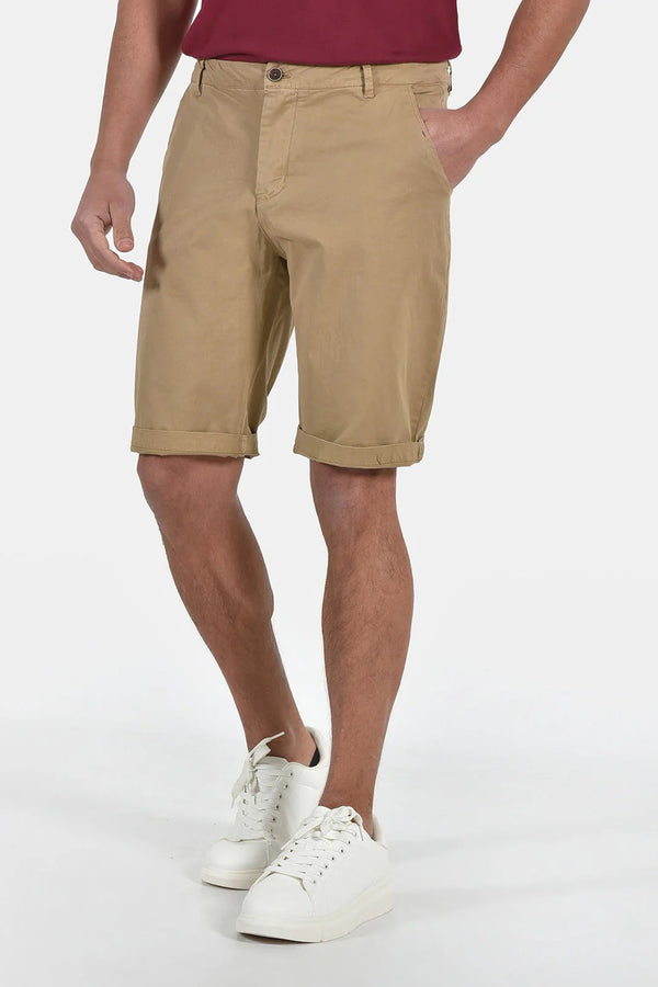 Ανδρική Βερμούδα Chino Μπεζ Cotton Green