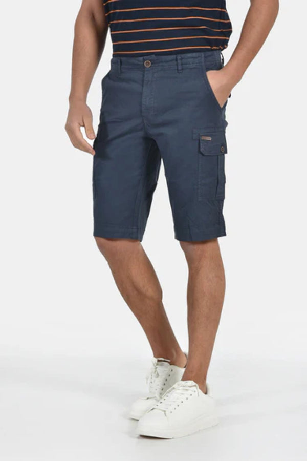 Ανδρική Βερμούδα Cargo Μπλε Cotton Green