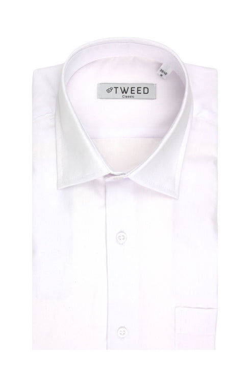 Ανδρικό Πουκάμισο με Τσέπη Λευκό Tweed