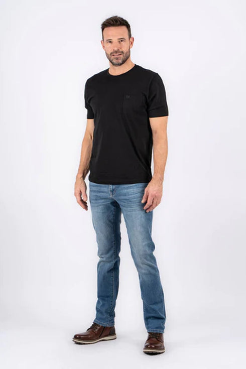 Ανδρικό Τζιν Παντελόνι Ίσια Γραμμή Μπλε Ξεβαμμένο PRE END