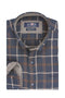 Ανδρικό Πουκάμισο Καρό Φανέλα Μπλε-Καφέ NYT