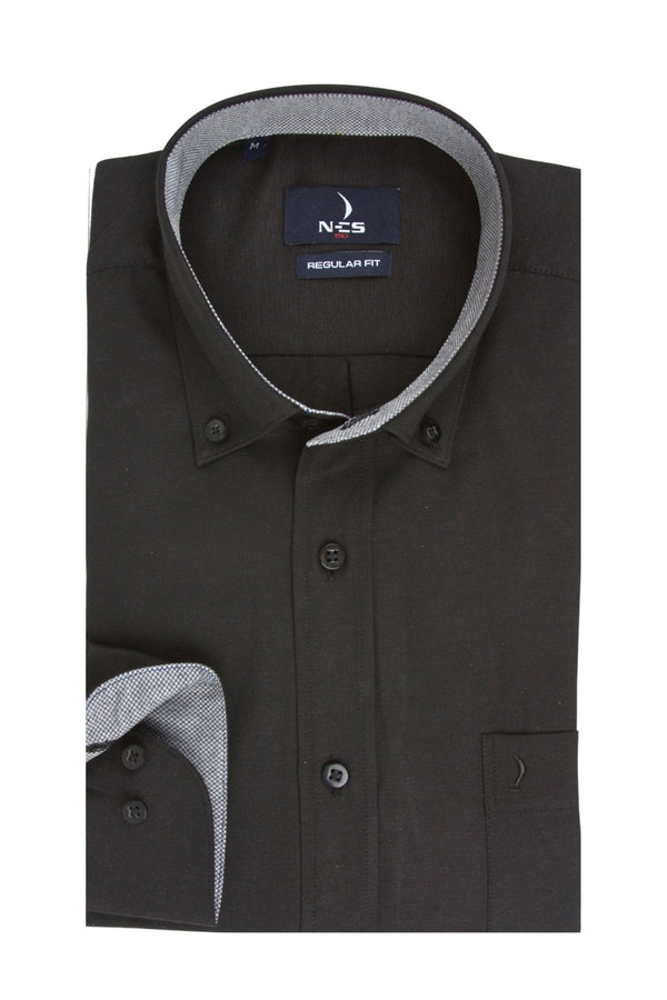 Ανδρικό Πουκάμισο Oxford Μαύρο NCS